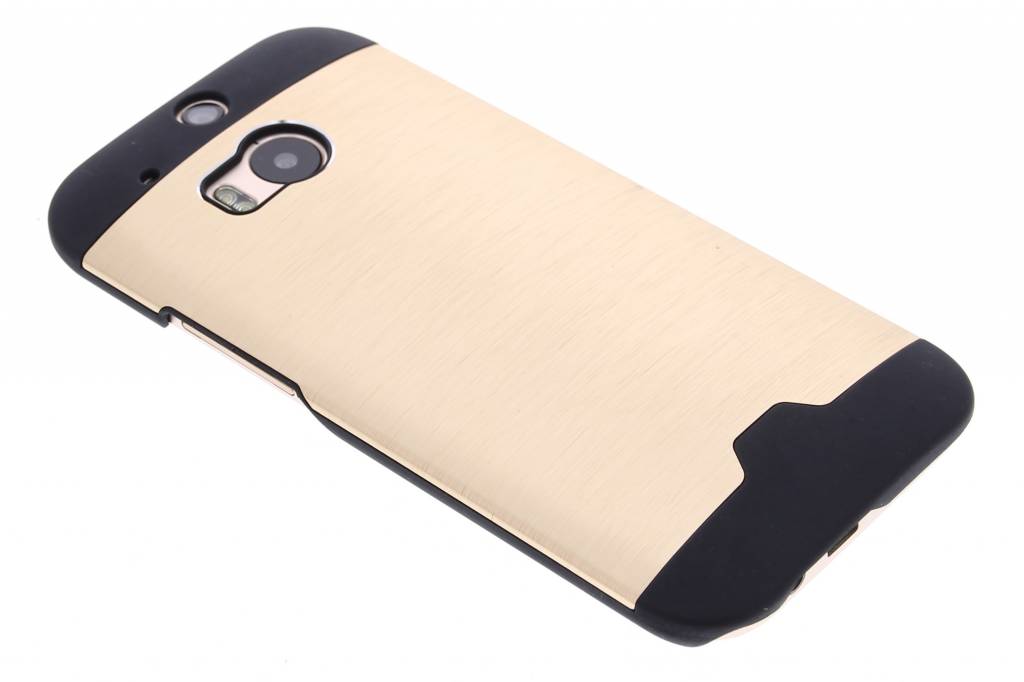 Image of Goud brushed aluminium hardcase hoesje voor de HTC One M8 / M8s