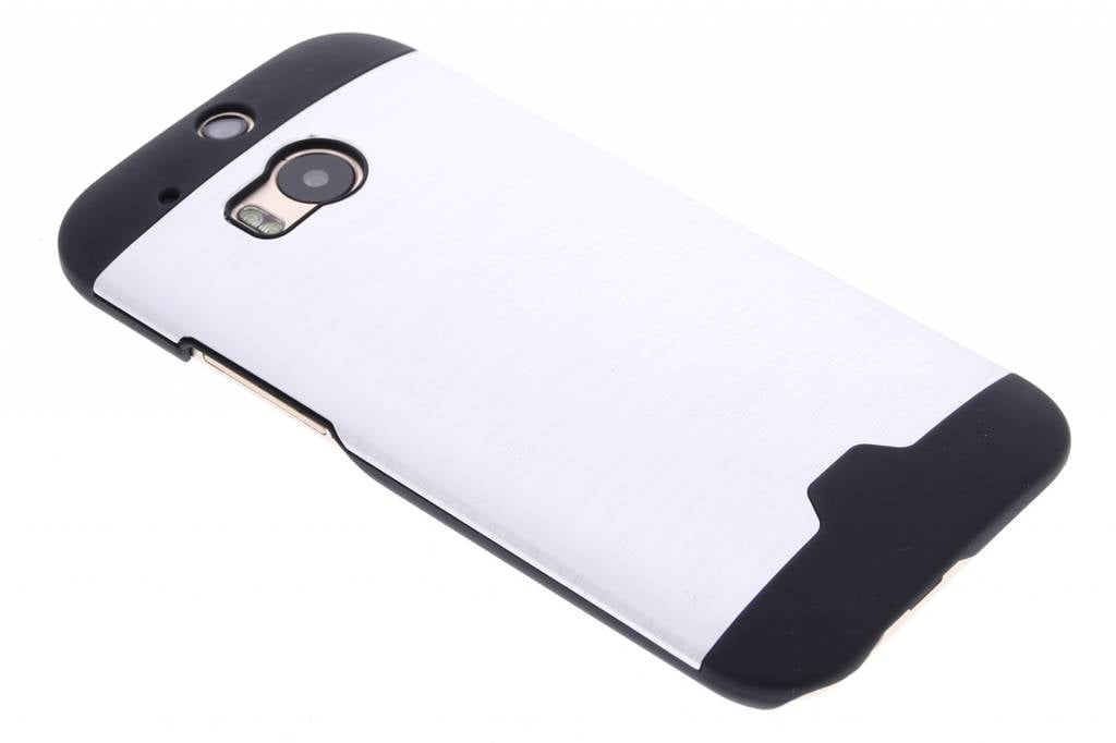 Image of Zilver brushed aluminium hardcase hoesje voor de HTC One M8 / M8s