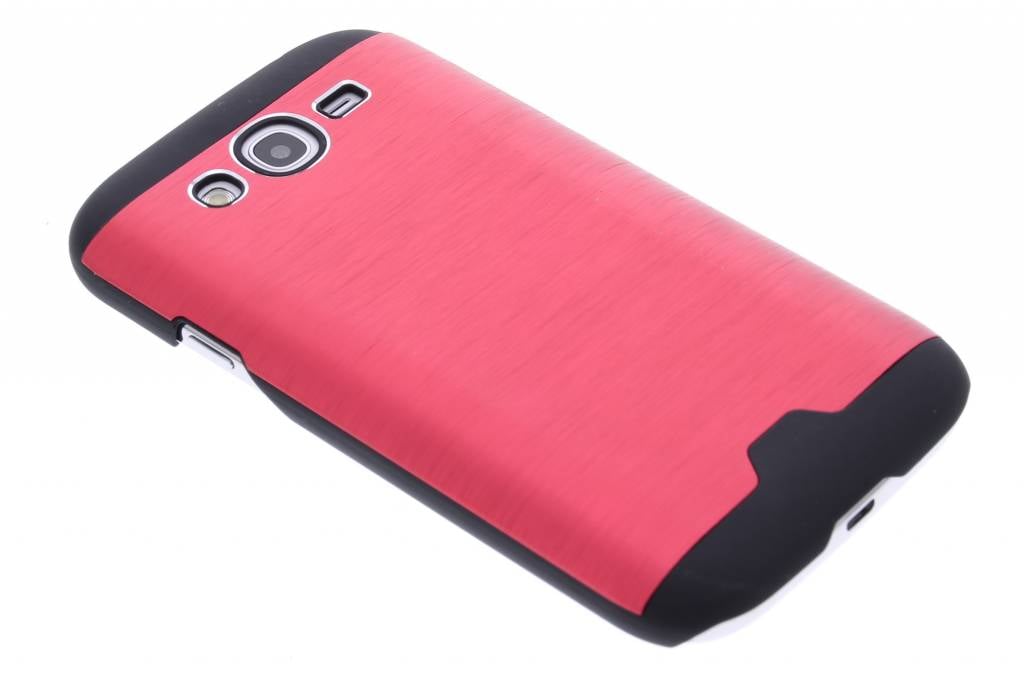 Image of Rood brushed aluminium hardcase hoesje voor de Samsung Galaxy Grand (Neo)