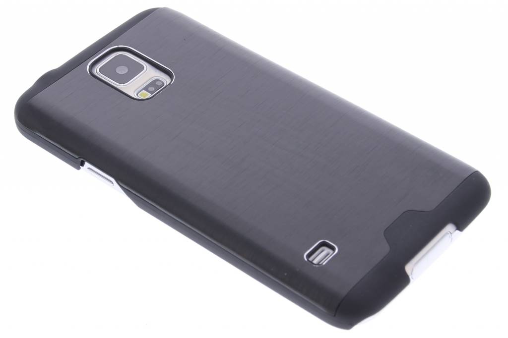 Image of Zwart brushed aluminium hardcase hoesje voor de Samsung Galaxy S5 (Plus) / Neo