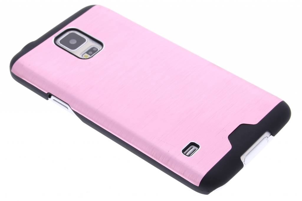 Image of Roze brushed aluminium hardcase hoesje voor de Samsung Galaxy S5 (Plus) / Neo