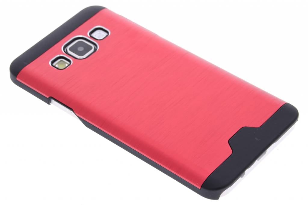 Image of Rood brushed aluminium hardcase hoesje voor de Samsung Galaxy A3