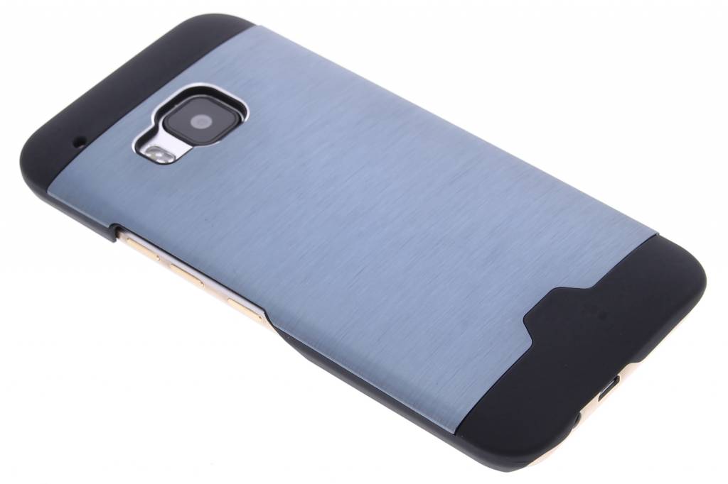 Image of Donkerblauw brushed aluminium hardcase hoesje voor de HTC One M9