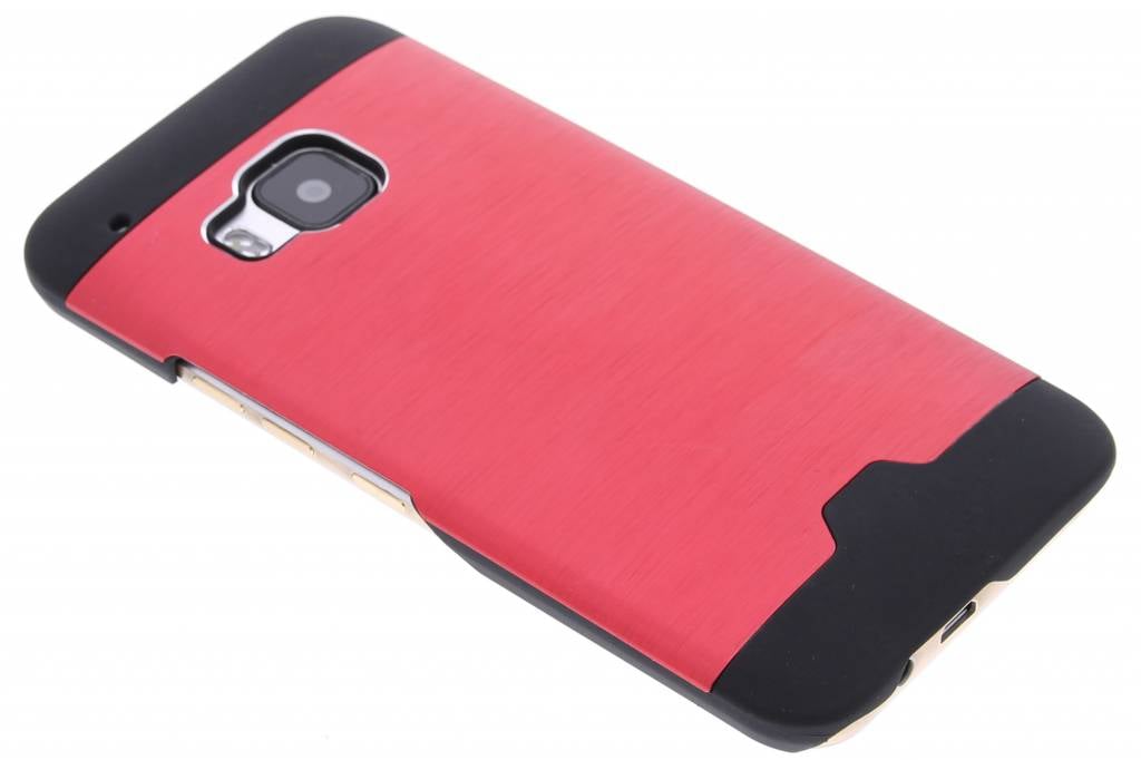 Image of Rood brushed aluminium hardcase hoesje voor de HTC One M9