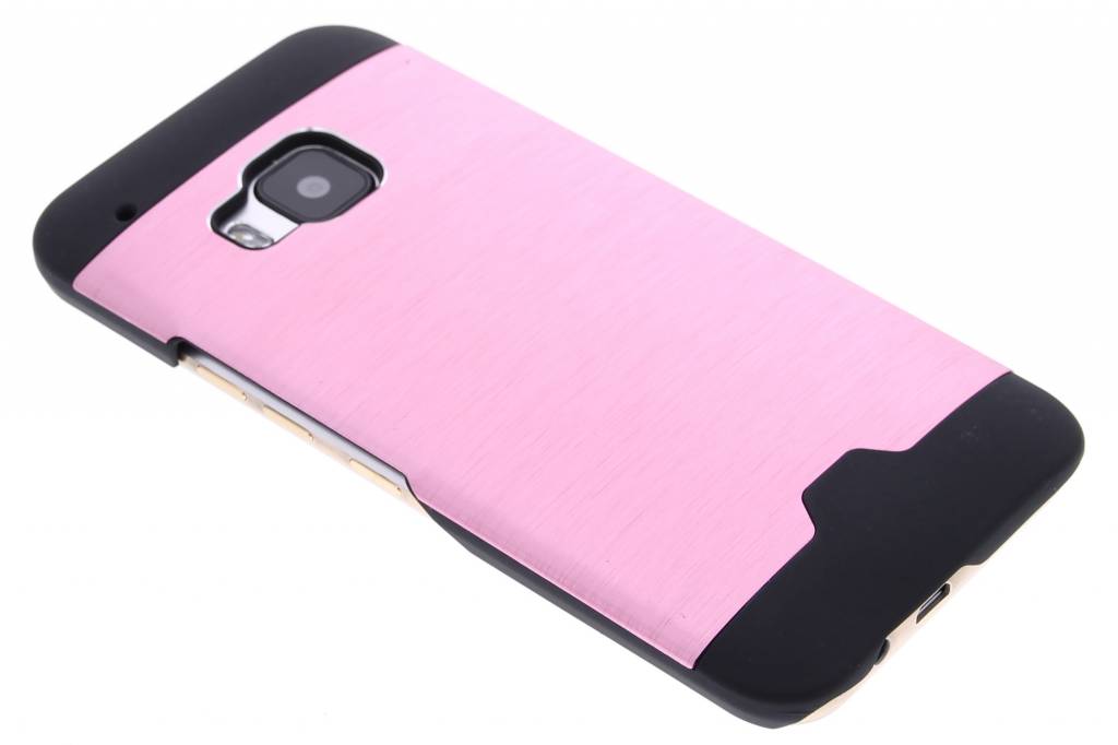 Image of Roze brushed aluminium hardcase hoesje voor de HTC One M9