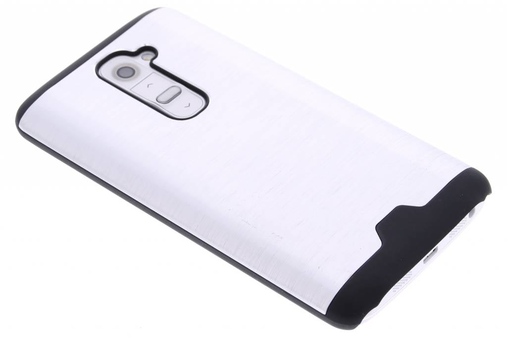 Image of Zilver brushed aluminium hardcase hoesje voor de LG G2