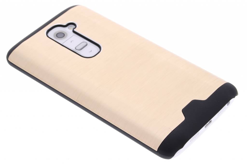 Image of Goud brushed aluminium hardcase hoesje voor de LG G2