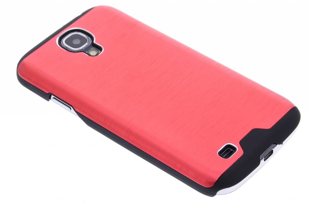 Image of Rood brushed aluminium hardcase hoesje voor de Samsung Galaxy S4