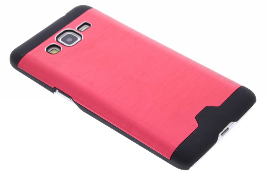 Image of Rood brushed aluminium hardcase hoesje voor de Samsung Galaxy Grand Prime