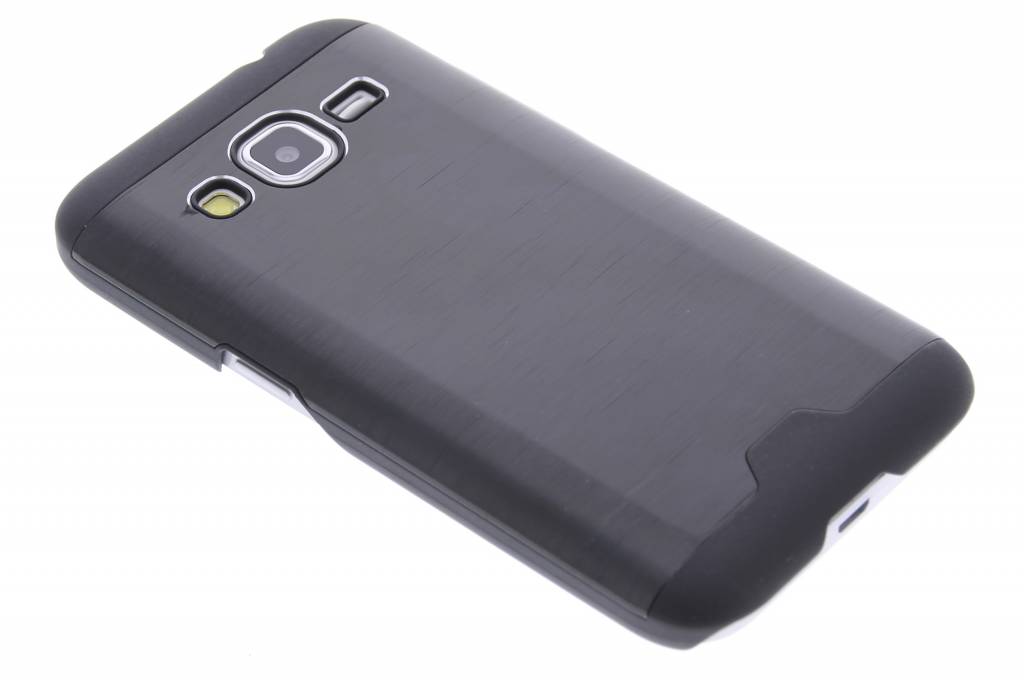 Image of Zwart brushed aluminium hardcase hoesje voor de Samsung Galaxy Core Prime