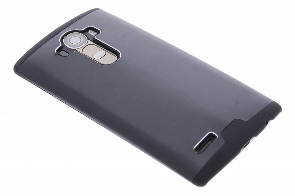 Image of Zwart brushed aluminium hardcase hoesje voor de LG G4