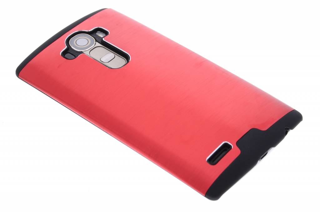 Image of Rood brushed aluminium hardcase hoesje voor de LG G4