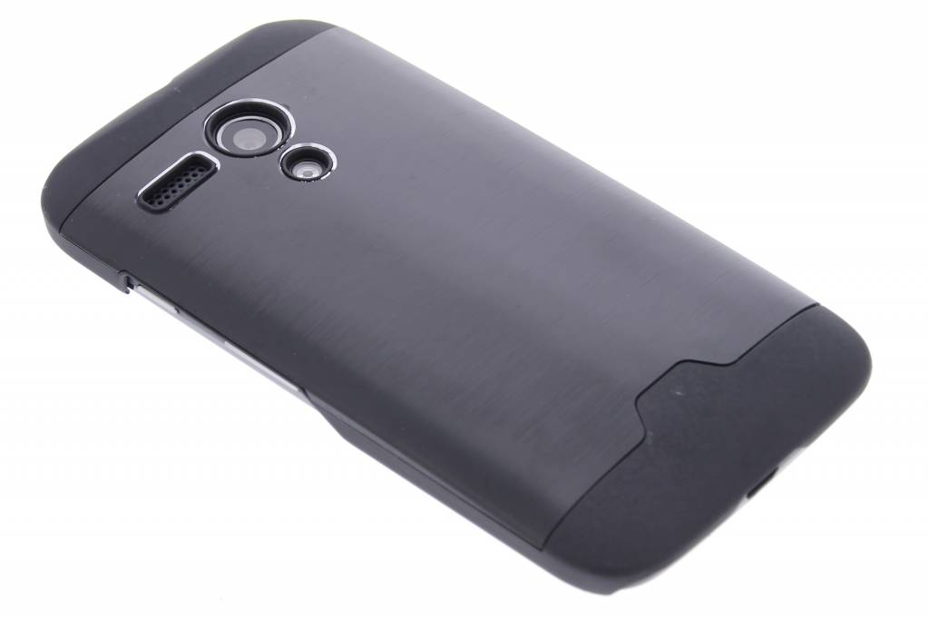 Image of Zwart brushed aluminium hardcase hoesje voor de Motorola Moto G