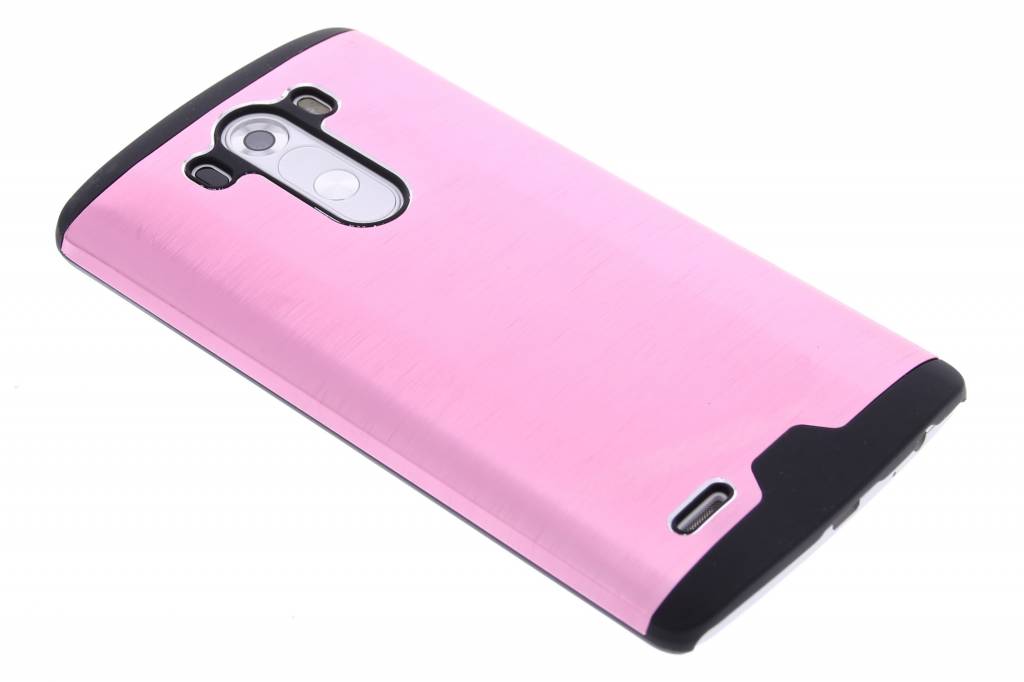 Image of Roze brushed aluminium hardcase hoesje voor de LG G3