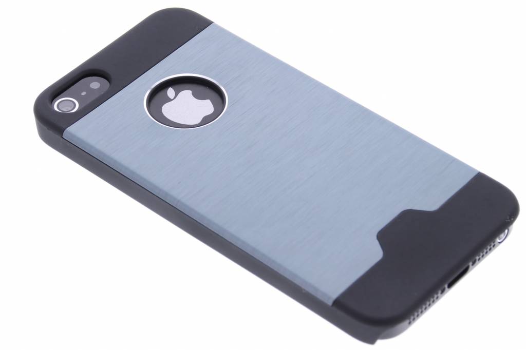 Image of Donkerblauw brushed aluminium hardcase hoesje voor de iPhone 5 / 5s / SE