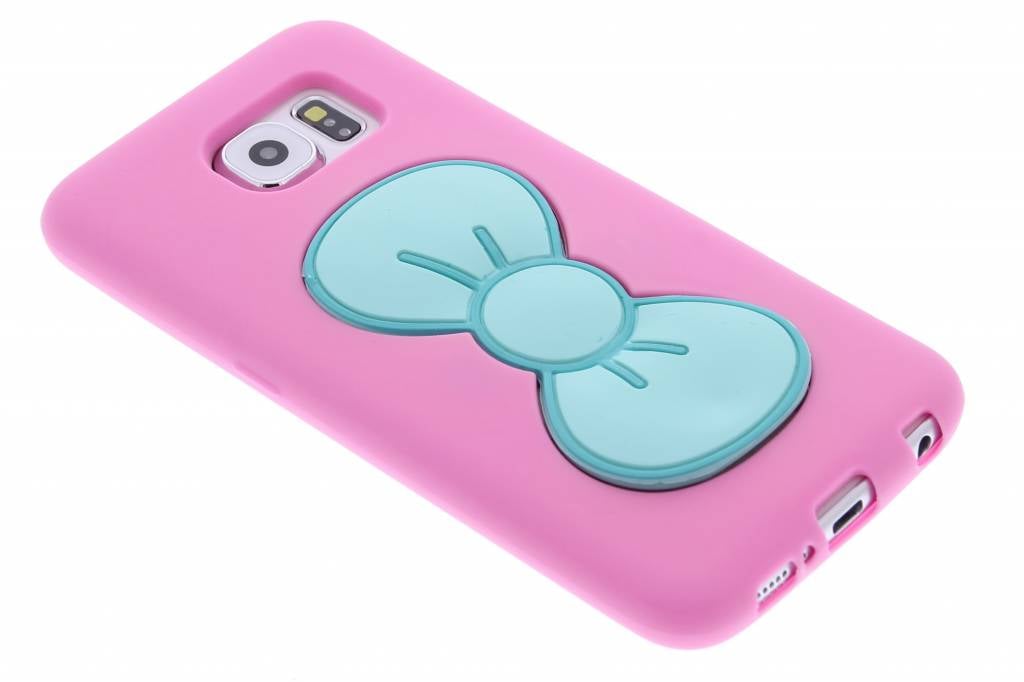 Image of Roze click strik TPU siliconen hoesje voor de Samsung Galaxy S6