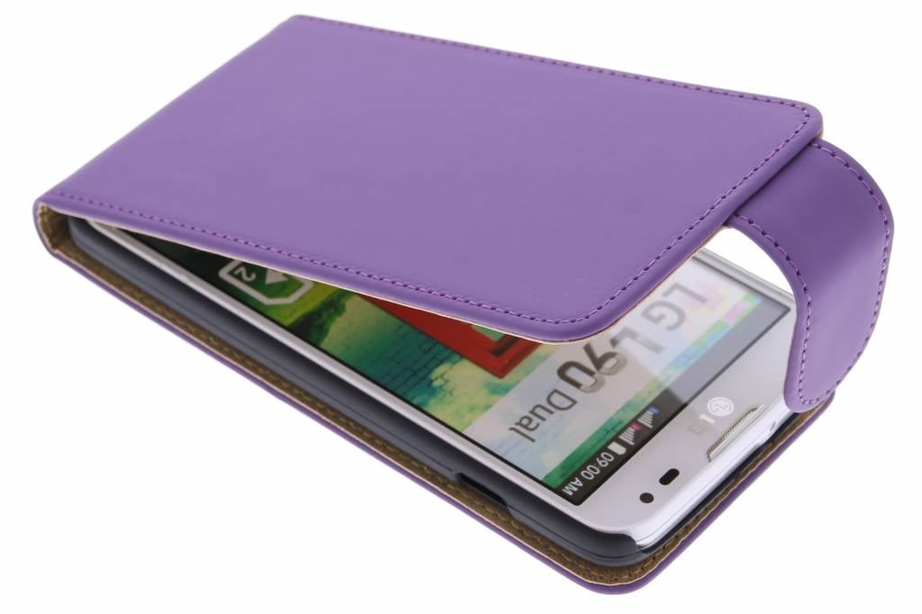 Image of Paarse classic flipcase voor de LG L90