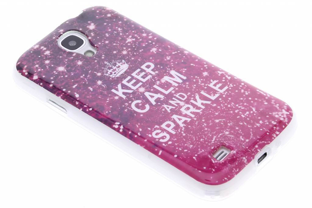 Image of Keep Calm and Sparkle design TPU siliconen hoesje voor de Samsung Galaxy S4