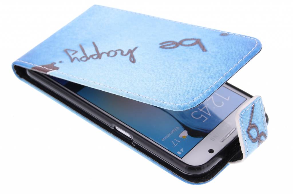 Image of Be happy design TPU flipcase voor de Samsung Galaxy S6