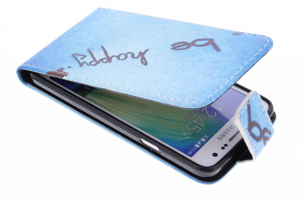 Image of Be happy design TPU flipcase voor de Samsung Galaxy A3