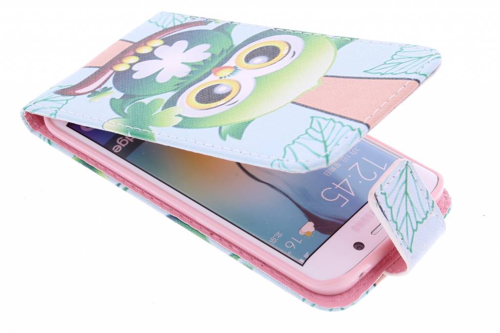 Image of Uil design TPU flipcase voor de Samsung Galaxy S6 Edge