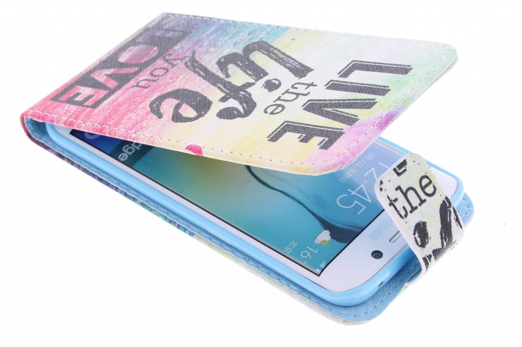 Image of Live the life design TPU flipcase voor de Samsung Galaxy S6 Edge