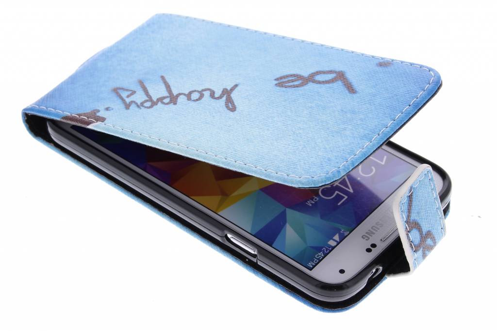 Image of Be happy design TPU flipcase voor de Samsung Galaxy S5 (Plus) / Neo