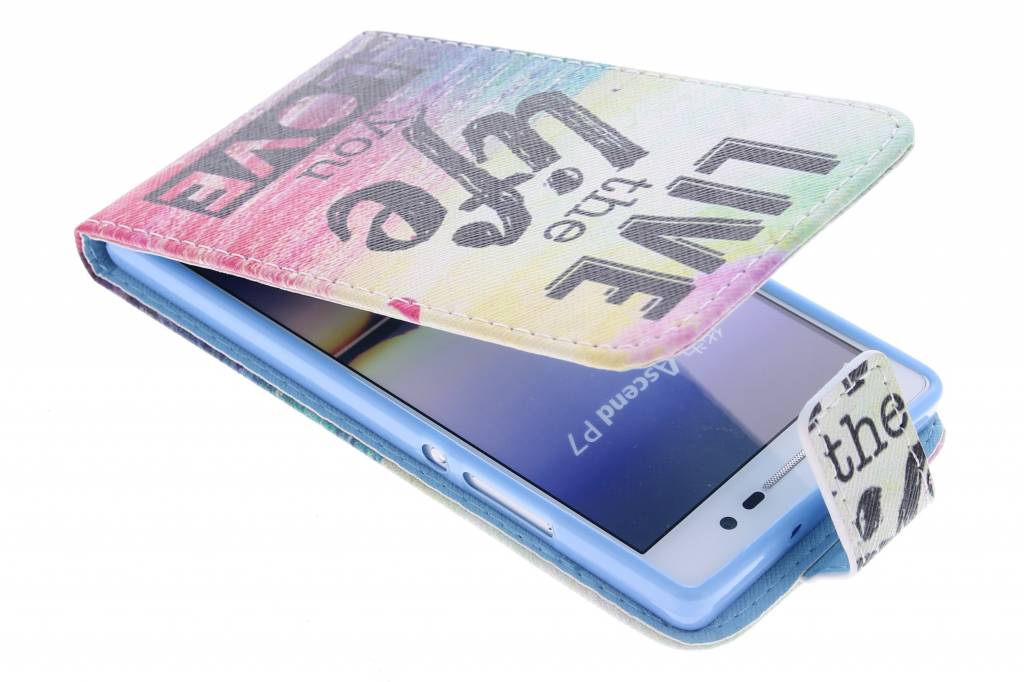 Image of Live the life design TPU flipcase voor de Huawei Ascend P7