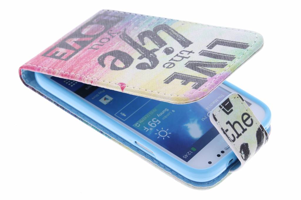 Image of Live the life design TPU flipcase Samsung Galaxy S4 Mini