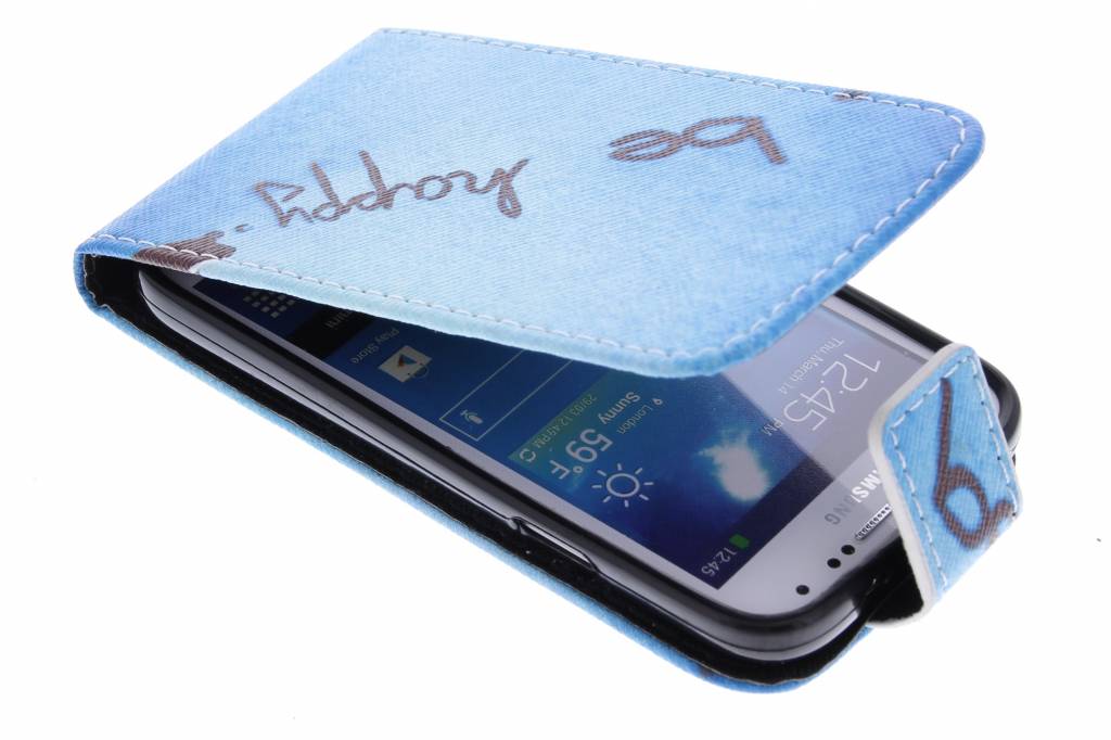 Image of Be happy design TPU flipcase Samsung Galaxy S4 Mini
