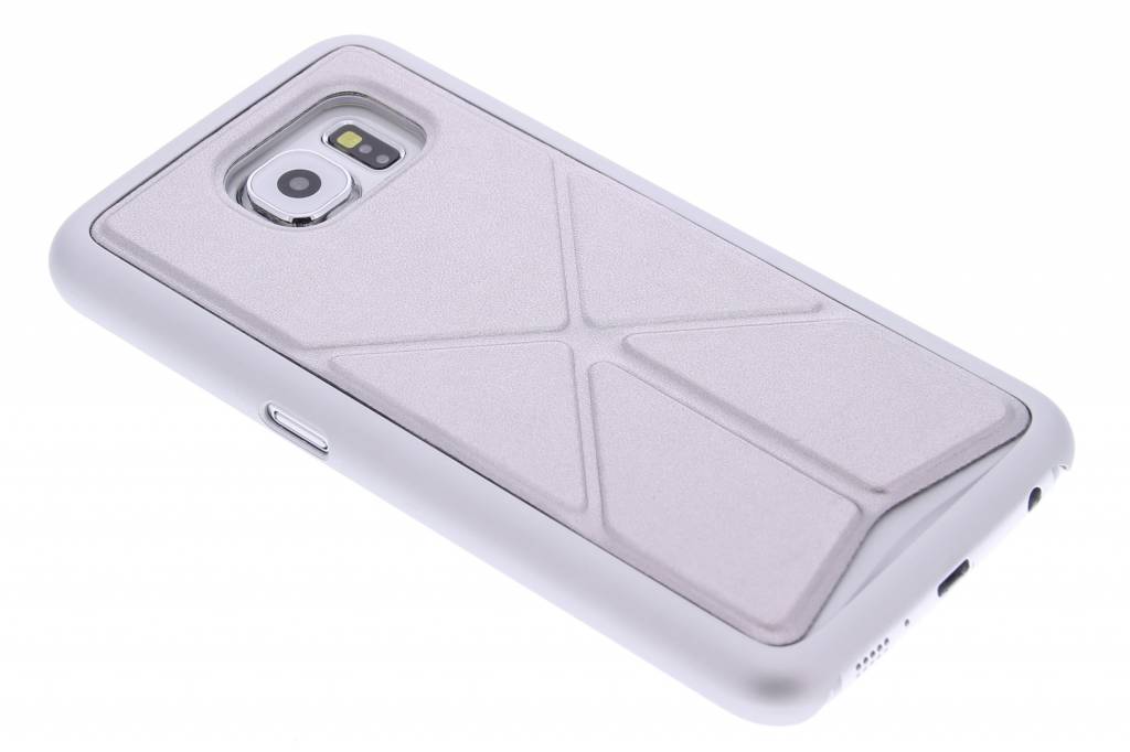 Image of Zilver hardcase hoesje met standaard voor de Samsung Galaxy S6