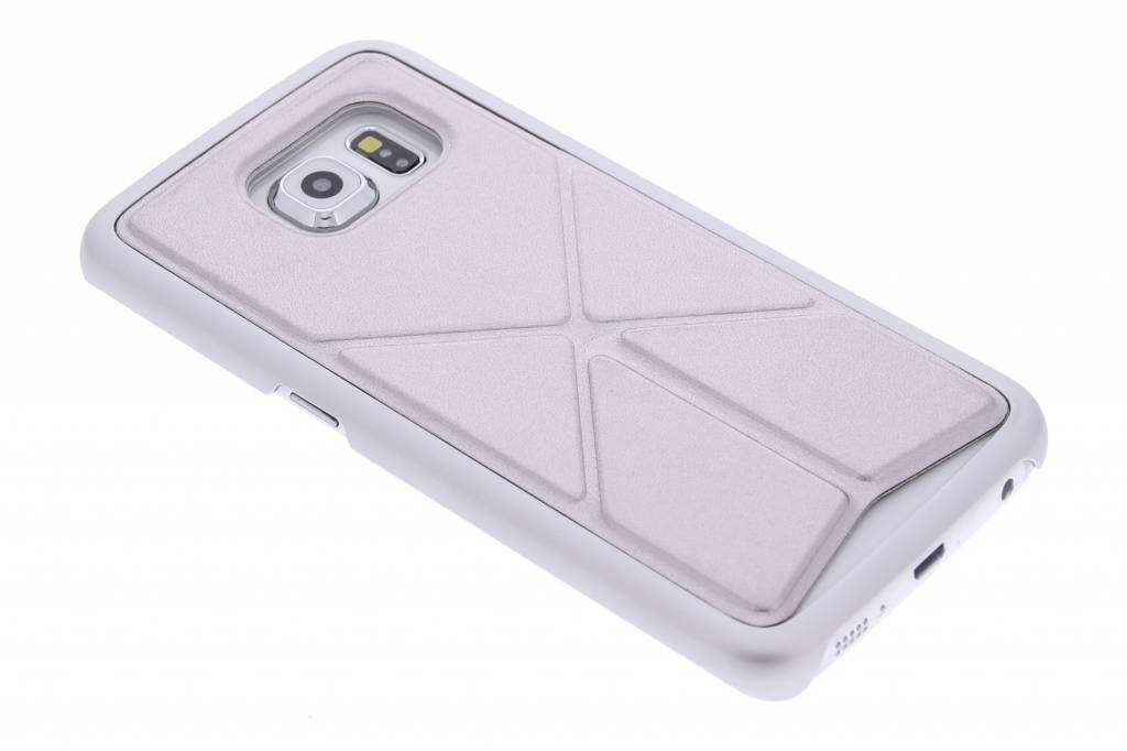 Image of Zilver hardcase hoesje met standaard voor de Samsung Galaxy S6 Edge