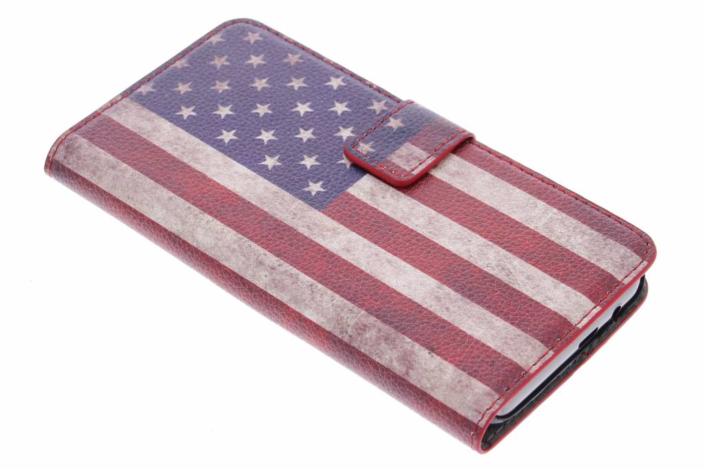 Image of Vintage Amerikaanse vlag booktype hoes voor de HTC One M9