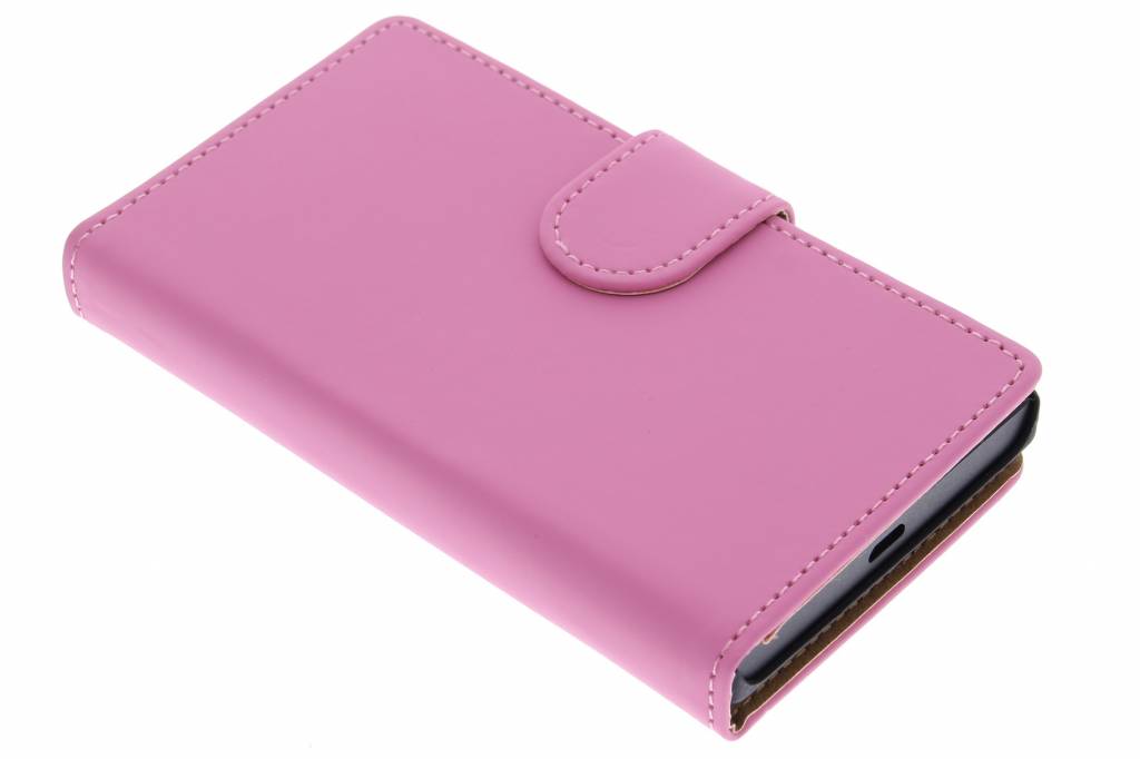 Image of Roze effen booktype hoes voor de Microsoft Lumia 532