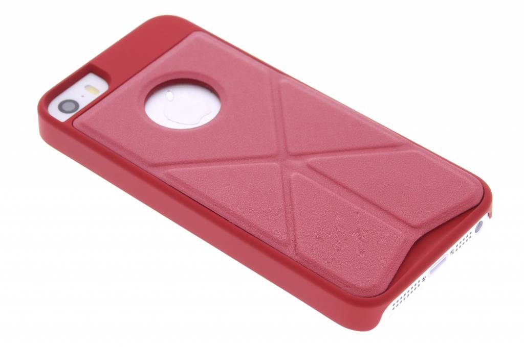 Image of Rood hardcase hoesje met standaard voor de iPhone 5 / 5s / SE