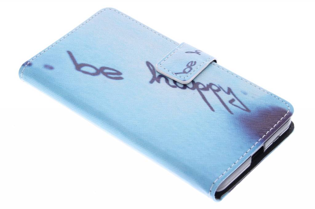 Image of Be happy design TPU booktype hoes voor de Microsoft Lumia 640