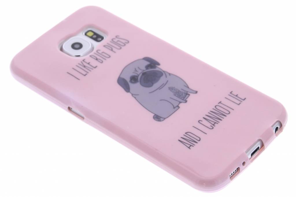 Image of Roze pugs design TPU siliconen hoesje voor de Samsung Galaxy S6