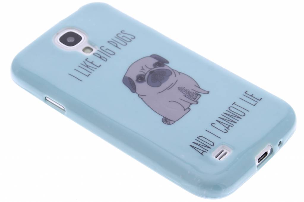 Image of Turquoise pugs design TPU siliconen hoesje voor de Samsung Galaxy S4