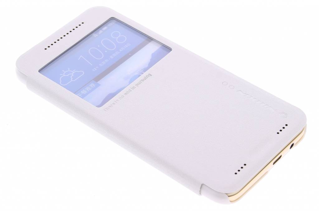 Image of Sparkle slim booktype hoes met venster voor de HTC One M9 Plus - Wit