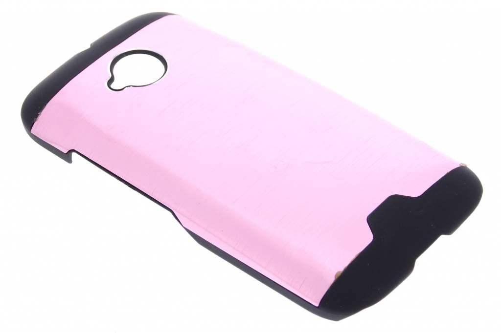 Image of Roze brushed aluminium hardcase hoesje voor de Motorola Moto E 2015