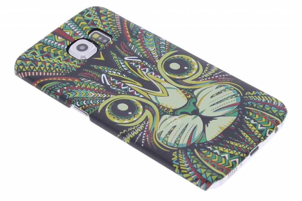 Image of Kat aztec animal design hardcase voor de Samsung Galaxy S6 Edge