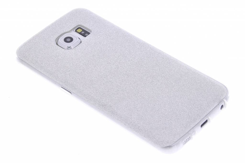Image of Zilver glitter TPU siliconen hoesje voor de Samsung Galaxy S6 Edge