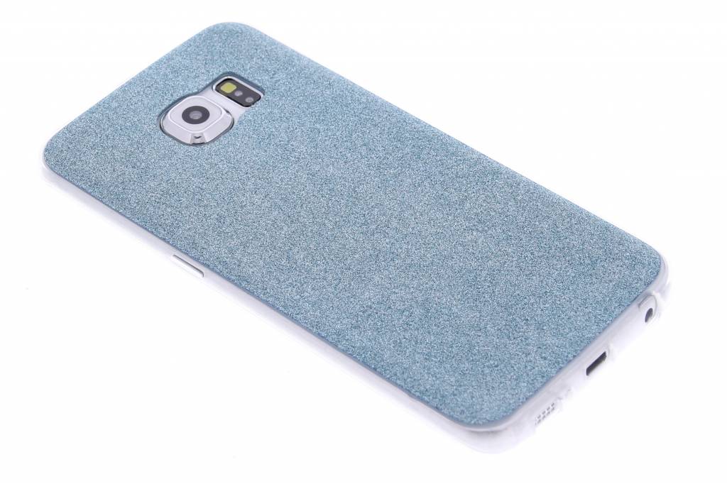 Image of Turquoise glitter TPU siliconen hoesje voor de Samsung Galaxy S6 Edge