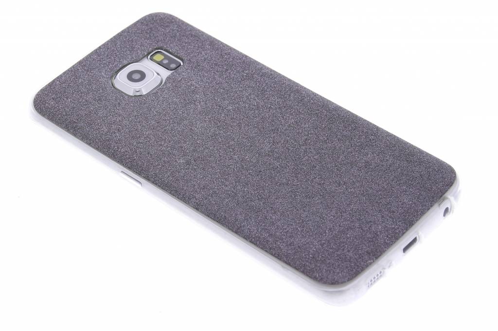 Image of Zwart glitter TPU siliconen hoesje voor de Samsung Galaxy S6 Edge