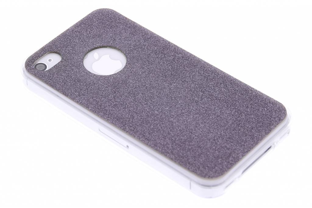 Image of Zwart glitter TPU siliconen hoesje voor de iPhone 4 / 4s