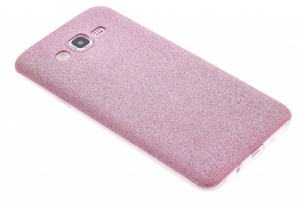 Image of Roze glitter TPU siliconen hoesje voor de Samsung Galaxy J7