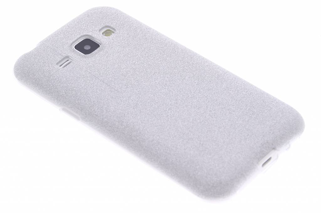 Image of Zilver glitter TPU siliconen hoesje voor de Samsung Galaxy J1