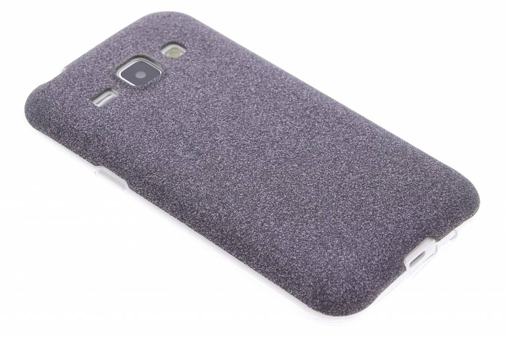 Image of Zwart glitter TPU siliconen hoesje voor de Samsung Galaxy J1