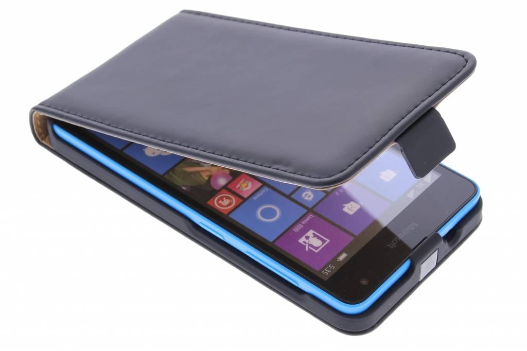 Image of Luxe Flipcase voor de Microsoft Lumia 535 - Zwart
