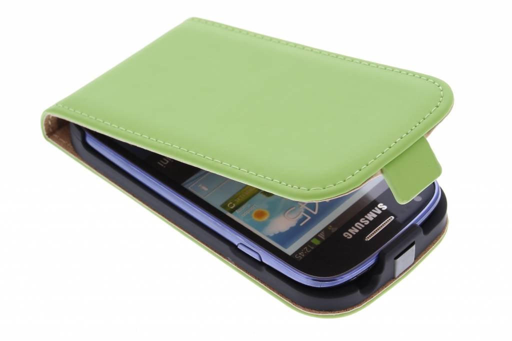 Image of Luxe Flipcase voor de Samsung Galaxy S3 Mini - Groen